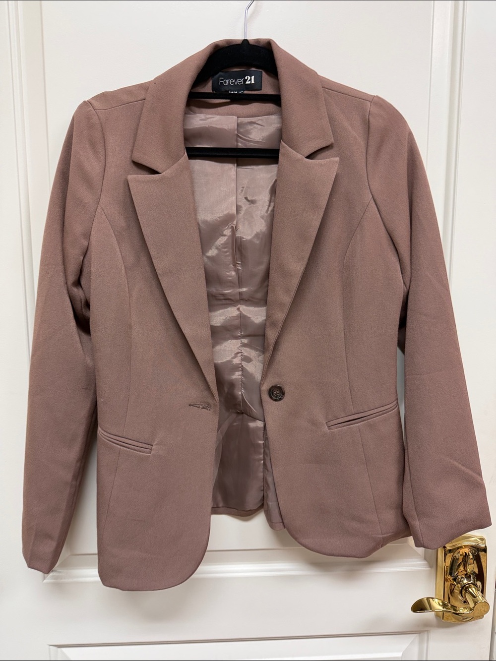 Forever 21 Blush Mauve Single-Button Blazer